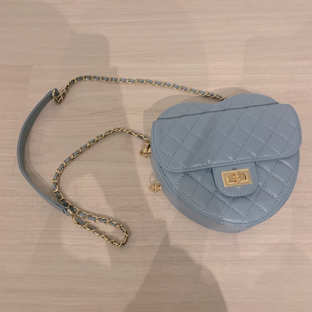 Light blue heart handbag